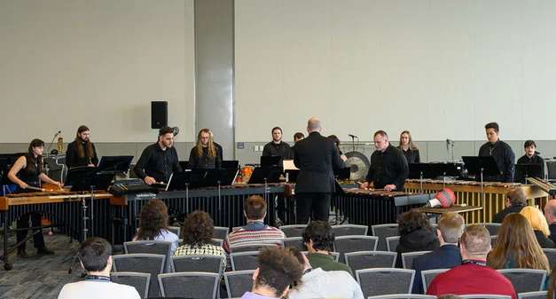 Kent-State-Percussion-Ensemble-performing-at-OMEA-